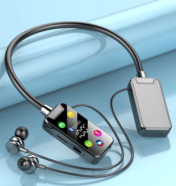 New multi-function digital display Bluetooth headset long endurance neck noise reduction high sound quality sports mobile phone Android universal — image 1 of 6