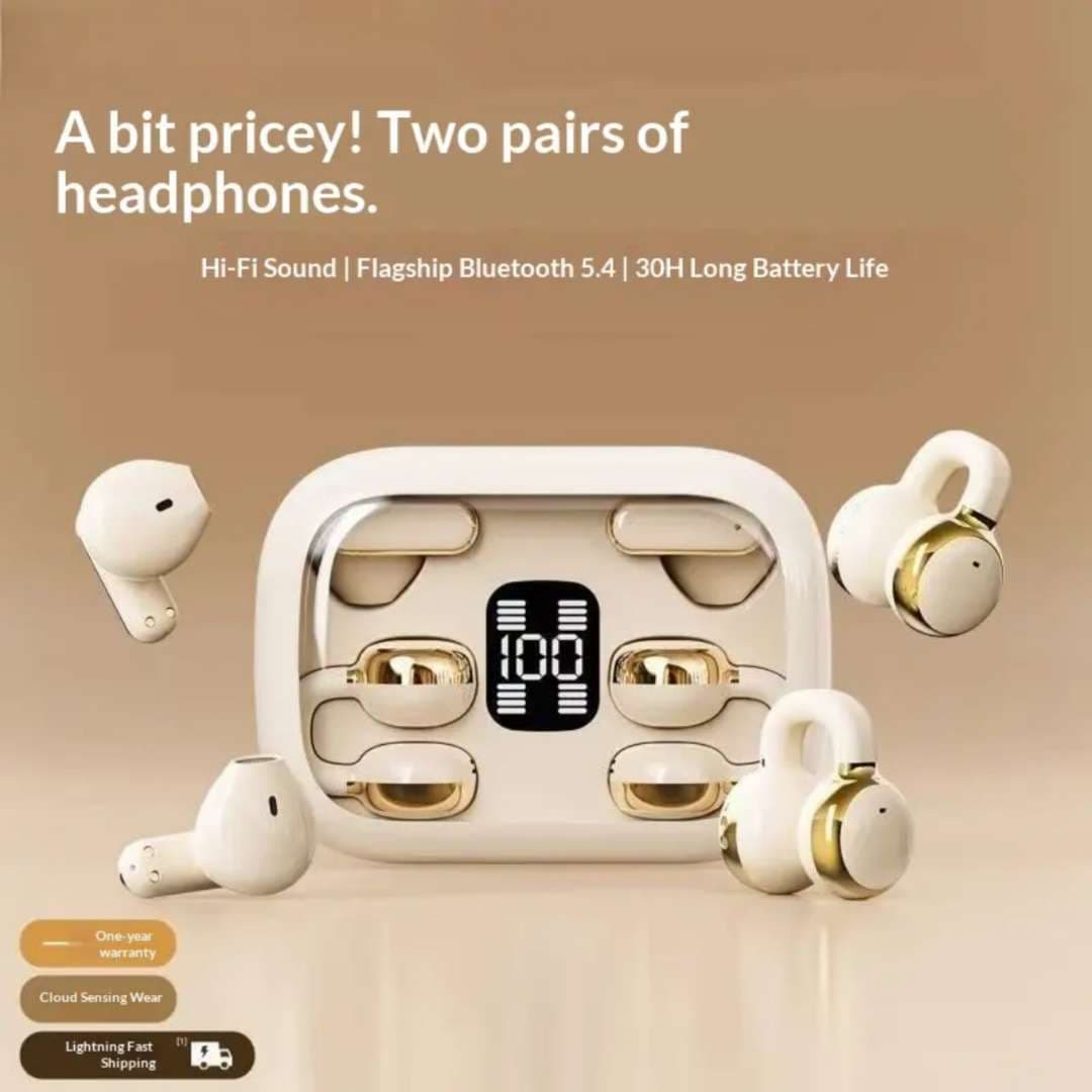 Q10 Dual-Set Wireless Earbuds – Bluetooth 5.4, ENC Noise Reduction & Digital Power Display — image 2 of 5
