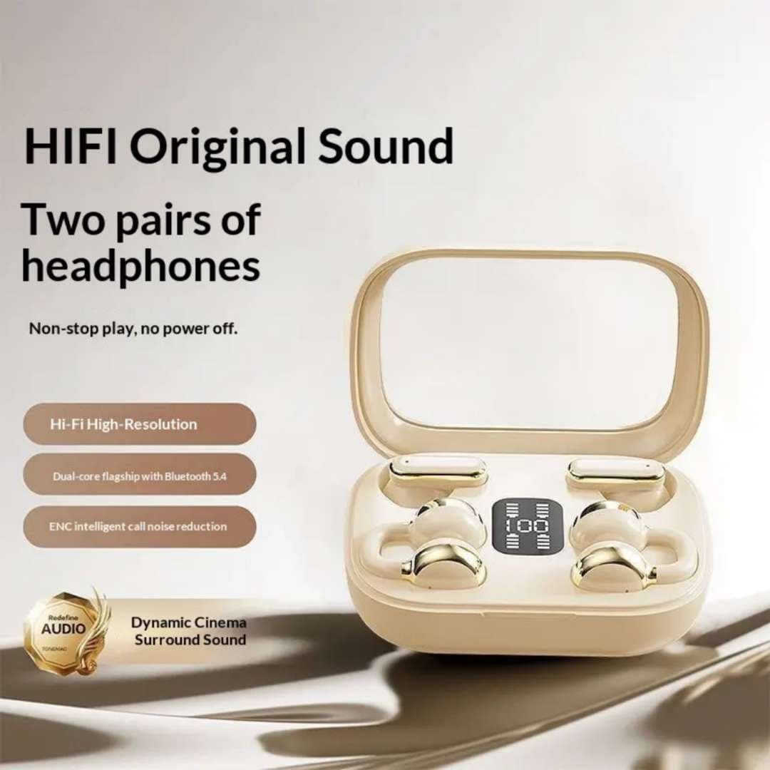 Q10 Dual-Set Wireless Earbuds – Bluetooth 5.4, ENC Noise Reduction & Digital Power Display — image 1 of 5